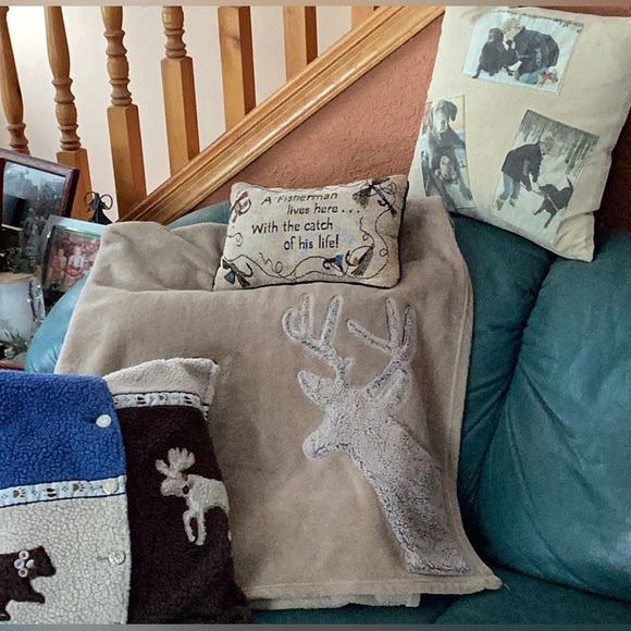 ⚜️ V-neck 3/4 Sleeve T-shirt Brown & Roses 🌹 Lg - Picture 10 of 12